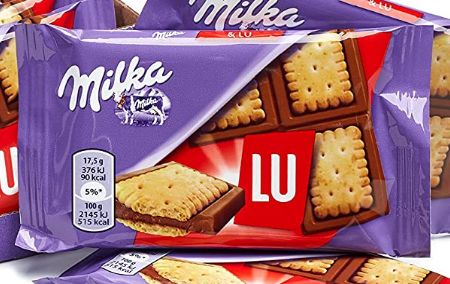 Milka - Tableta de Chocolate con Leche de los Alpes Cubierto de Galletas LU - Tableta de 35g Embalaje Deteriorado on Sale