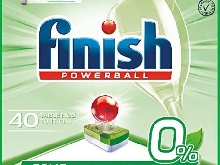 Finish Pastilles Lave-Vaisselle Powerball All in One 0% - 40 Tablettes Lave-Vaisselle Embalaje Deteriorado Fashion