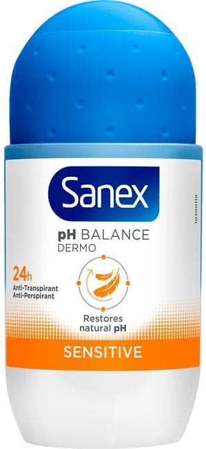 Sanex - Desodorante Sanex Dermo Sensitive pH Balance - Antitranspirante Eficacia 24 h - Flacon-Bille 50 ml Embalaje Deteriorado Supply