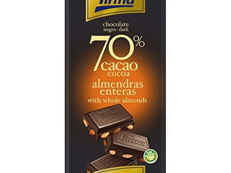 Tirma Chocolate Negro 70% Cacao Con Almendras Enteras - 125 g Online now