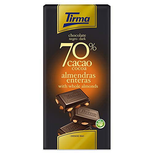 Tirma Chocolate Negro 70% Cacao Con Almendras Enteras - 125 g Online now